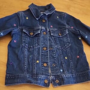 Hanna Andersson Embroidered Stars Denim Jacket